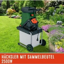 GARDEBRUK Broyeur De Branches Vegetaux Jardin électrique 2500 Watts 50 L Déchiqueteur Jardin Branches Arbustes 40 Mm -Promos Broyeur de végétaux Magasin 18473289 3