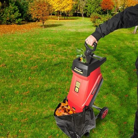 COSTWAY Broyeur De Jardin Électrique 2400W Broyeur Végétaux Et Branches Avec Bac De Ramassage De Déchets 45L Et Roues En PP Ø 17,5CM Lame En Acier Diamètre De Broyage Jusqu’à 45MM Rouge 4 COSTWAY Broyeur De Jardin Électrique 2400W Broyeur Végétaux Et Branches Avec Bac De Ramassage De Déchets 45L Et Roues En PP Ø 17,5CM Lame En Acier Diamètre De Broyage Jusqu’à 45MM Rouge – Image 2