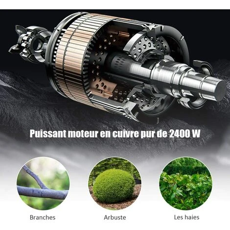 COSTWAY Broyeur De Jardin Électrique 2400W Broyeur Végétaux Et Branches Avec Bac De Ramassage De Déchets 45L Et Roues En PP Ø 17,5CM Lame En Acier Diamètre De Broyage Jusqu’à 45MM Rouge 5 COSTWAY Broyeur De Jardin Électrique 2400W Broyeur Végétaux Et Branches Avec Bac De Ramassage De Déchets 45L Et Roues En PP Ø 17,5CM Lame En Acier Diamètre De Broyage Jusqu’à 45MM Rouge – Image 3