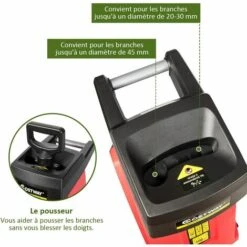 COSTWAY Broyeur De Jardin Électrique 2400W Broyeur Végétaux Et Branches Avec Bac De Ramassage De Déchets 45L Et Roues En PP Ø 17,5CM Lame En Acier Diamètre De Broyage Jusqu’à 45MM Rouge 10 COSTWAY Broyeur De Jardin Électrique 2400W Broyeur Végétaux Et Branches Avec Bac De Ramassage De Déchets 45L Et Roues En PP Ø 17,5CM Lame En Acier Diamètre De Broyage Jusqu’à 45MM Rouge -Promos Broyeur de végétaux Magasin 19707618 4