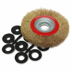 MOHOO 6 Pouce 150mm Brosse De Roue En Acier Avec Bagues Adaptateur Pour Broyeur à Banc