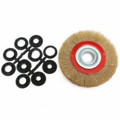 MOHOO 6 Pouce 150mm Brosse De Roue En Acier Avec Bagues Adaptateur Pour Broyeur à Banc -Promos Broyeur de végétaux Magasin 19893265 4