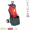 Broyeur De Jardin électrique 2500W Coupe 45mm ECO LEA LE54250-45N - Rouge -Promos Broyeur de végétaux Magasin 25244888 1