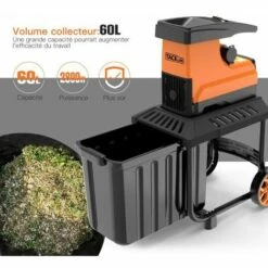TACKLIFE Broyeur De Végétaux Électrique, 2800W Broyeur Végétaux Et Branches, 45mm Max Diamètrede Coupe, 55 L, Très Silencieux, Avec Roues PWS01A 9 TACKLIFE Broyeur De Végétaux Électrique, 2800W Broyeur Végétaux Et Branches, 45mm Max Diamètrede Coupe, 55 L, Très Silencieux, Avec Roues PWS01A -Promos Broyeur de végétaux Magasin 33981963 4