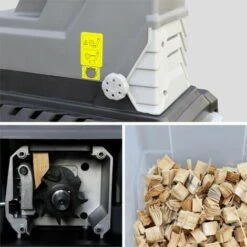 VOLTR – Broyeur De Branches électrique à Rotor – Moteur 2800W à Induction. Avec Bac De Récupération 55L. Puissant Et Silencieux -Promos Broyeur de végétaux Magasin 34184110 4