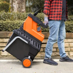 TOPSHAK TS-WS1 Broyeur De Végétaux Déchiqueteuse De Bois Déchiqueteuse De Feuilles D’arbre Broyeur De Branches 55L 2800W Prise EU -Promos Broyeur de végétaux Magasin 42965802 5