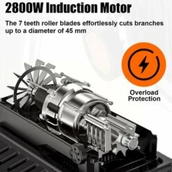 TOPSHAK TS-WS2 Broyeur De Végétaux Déchiqueteuse De Bois Déchiqueteuse De Feuilles D’arbre Broyeur De Branches 60L 2800W Prise EU -Promos Broyeur de végétaux Magasin 42968995 3