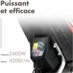 GOPLUS 45L Broyeur Végétaux Et Branches, Broyeur électrique Silencieux 2400W, Largeur De Coupe 45mm Avec Lame De Haute Qualité Et Bac De Collecte Pour Jardin Et Terres Agricoles -Promos Broyeur de végétaux Magasin 48930831 4