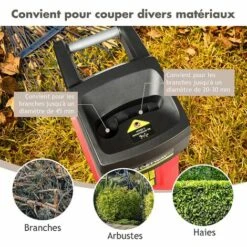 GOPLUS 45L Broyeur Végétaux Et Branches, Broyeur électrique Silencieux 2400W, Largeur De Coupe 45mm Avec Lame De Haute Qualité Et Bac De Collecte Pour Jardin Et Terres Agricoles -Promos Broyeur de végétaux Magasin 48930831 5