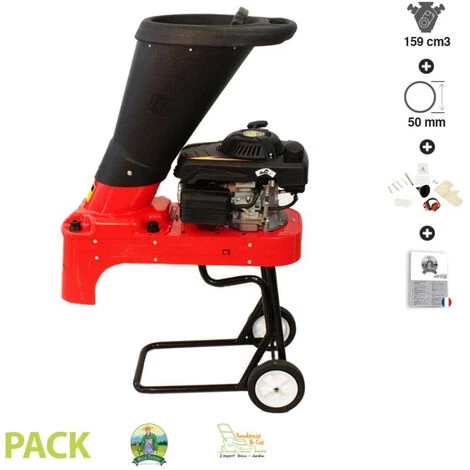 Broyeur De Végétaux Et Branches Coupe 50mm Moteur Thermique 159cc Fermier GF-1015 - Rouge 3 Broyeur De Végétaux Et Branches Coupe 50mm Moteur Thermique 159cc Fermier GF-1015 - Rouge