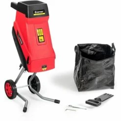 RELAX4LIFE Broyeur De Jardin Électrique 2400 W, Broyeur Végétaux Et Branches Électrique Avec Sac Collecte 45 L, Broyeur à Couteaux Épaisseur Jusqu'à 45 Mm Pour Parc, Pelouse