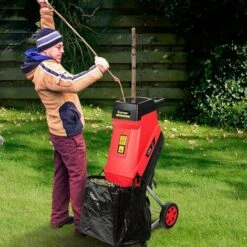 RELAX4LIFE Broyeur De Jardin Électrique 2400 W, Broyeur Végétaux Et Branches Électrique Avec Sac Collecte 45 L, Broyeur à Couteaux Épaisseur Jusqu'à 45 Mm Pour Parc, Pelouse -Promos Broyeur de végétaux Magasin 64129968 4