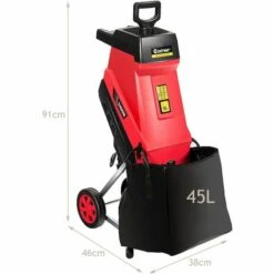 RELAX4LIFE Broyeur De Jardin Électrique 2400 W, Broyeur Végétaux Et Branches Électrique Avec Sac Collecte 45 L, Broyeur à Couteaux Épaisseur Jusqu'à 45 Mm Pour Parc, Pelouse -Promos Broyeur de végétaux Magasin 64129968 5