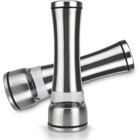 PESCE 2 Pcs Moulin À Sel Et À Poivre Moulin Broyeur Réglable Moulin En Céramique Mécanisme 304 En Acier Inoxydable Brossé Acrylique Corps Sel Et Poivre Shakers Pour Sel, Poivre, Herbes Séchées, Épices 3 PESCE 2 Pcs Moulin À Sel Et À Poivre Moulin Broyeur Réglable Moulin En Céramique Mécanisme 304 En Acier Inoxydable Brossé Acrylique Corps Sel Et Poivre Shakers Pour Sel, Poivre, Herbes Séchées, Épices
