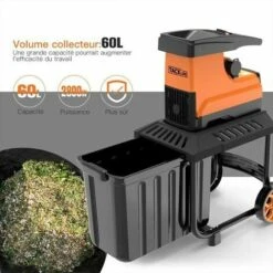 GIZCAM Broyeur De Végétaux 2800 W Broyeur De Jardin Jaune -Promos Broyeur de végétaux Magasin 67697222 3